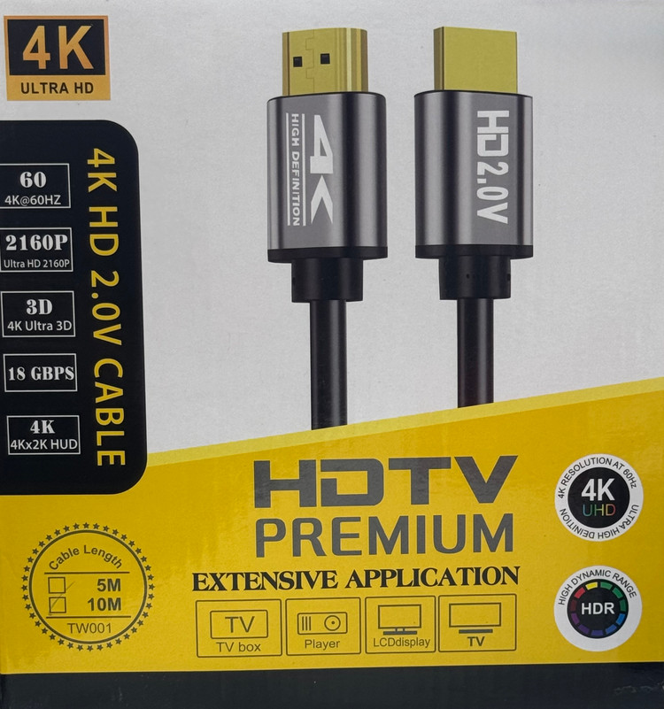 کابل HDMI پرمیوم مدل HD 2.0V 4k طول 10 متر
