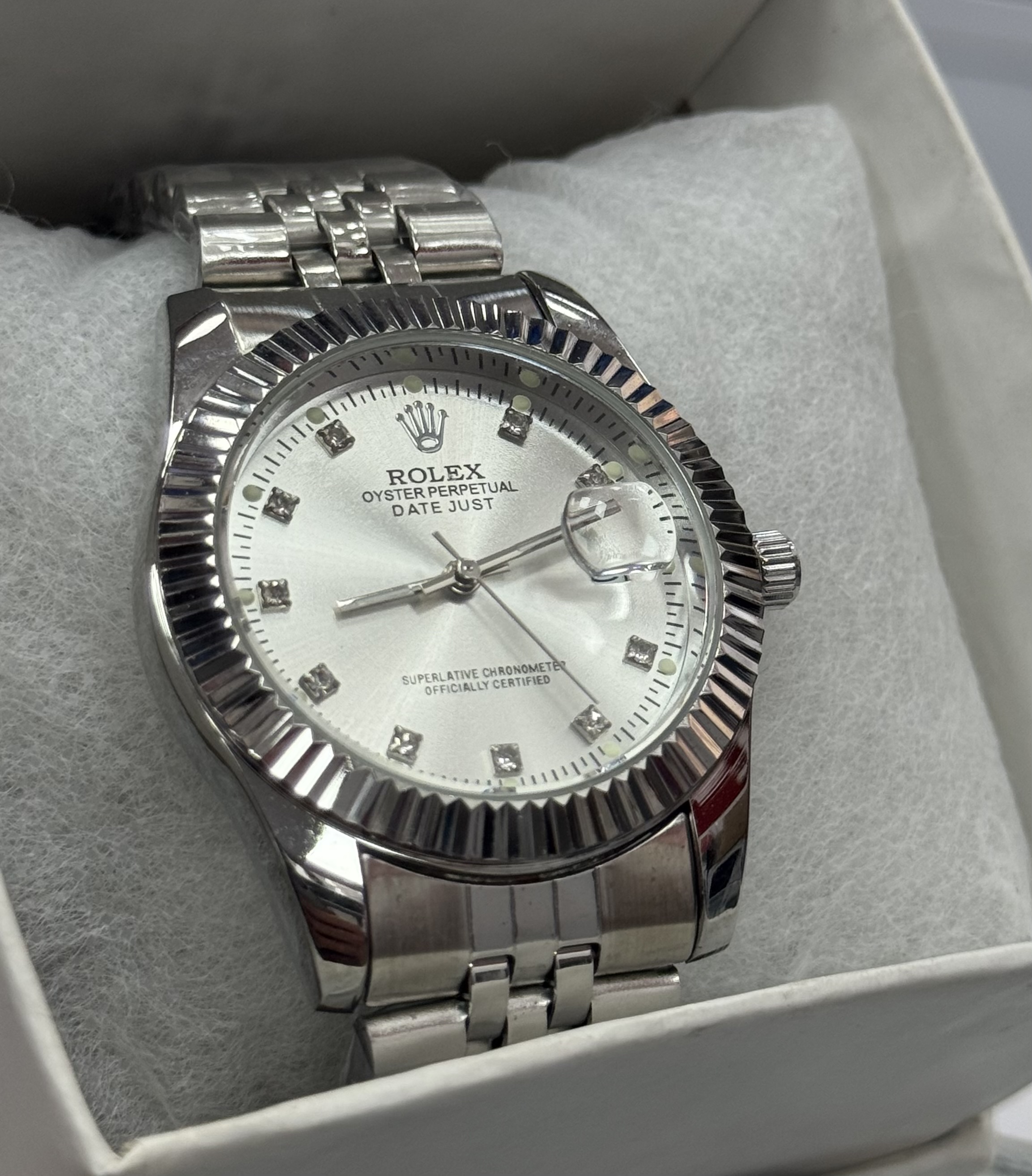ساعت بند استیل rolex | ساعت رولکس تاریخ شمار